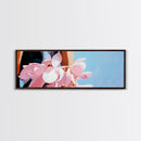 Pink Petals, Romantic Floral, Feminine Wall Art, Boho Aesthetic, Modern Bedroom Art, Pastel Colors, Canvas Print, Chic Flower Painting