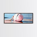 Nautical Buoy, seaside coastal wall art, beach house decor, maritime aesthetic, minimalist print, framed canvas print, lake house art