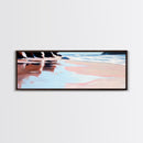 Hand Reflection, Abstract Art, Soft Blues, Pink Hues, Framed Canvas Print, Contemporary Wall Art, Bedroom Decor, Zen Aesthetic
