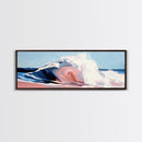 Sea Splash, Surf Art, Coastal Inspiration, Bold Waves, Canvas Print, Modern Ocean Art, Living Room Wall Art, Beach Theme Decor