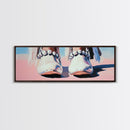 Bohemian Sandals, Chic Summer, Beach Vibes, Fashion Canvas Print, Bedroom Wall Art, Coastal Aesthetic, Trendy Boho Decor