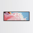 Abstract Floral Art, Soft Pink Flowers, Boho Home Decor, Minimalist Framed Canvas Print, Elegant Wall Art, Feminine Bedroom Painting