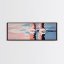 Ocean Steps, Abstract Beach Art, Minimalist Seaside, Framed Canvas Print, Water Reflection Wall Art, Coastal Living Decor, Boho Beach