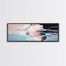 Blurred Reflection, Ocean Serenity, Abstract Art, Canvas Print, Soft Pastel Wall Art, Minimalist Coastal Decor, Tranquil Beach Scene