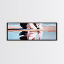 Sunset Reflection, Beach Art, Ocean Painting, Framed Canvas Print, Coastal Wall Art, Living Room Decor, Modern Minimalist Home Style