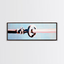 Sailboat Knot, Nautical Theme, Ocean Life, Framed Canvas Print, Coastal Home Decor, Minimalist Seaside Art, Beach House Wall Art