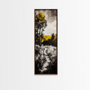 Autumn Trail, Golden Trees, Rustic Nature, Framed Canvas Print, Fall Wall Art, Country Home Decor, Warm Landscape Painting, Bedroom Art