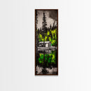 Forest Reflection, Cabin On Water, Tranquil Nature Scene, Woodsy Home Decor, Green Wall Art, Peaceful Landscape, Framed Canvas Print