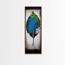 Vibrant Leaf, Nature Inspired Art, Modern Botanical, Colorful Foliage, Textured Wall Art, Minimalist Design, Canvas Print