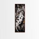 Spotted Lizard, Nature Wildlife, Animal Art, Black White Reptile, Rustic Wall Decor, Unique Home Art, Framed Canvas Print