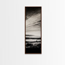 Black White, Seascape Art, Coastal Print, Framed Canvas Print, Monochrome Wall Art, Beach House Decor, Large Art, Living Room Artwork