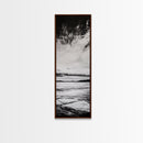 Monochrome Seascape, Minimalist Ocean Art, Black White Canvas Print, Coastal Home Decor, Large Wall Art, Beach Painting, Modern Artwork