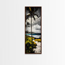 Tropical Beach, Palm Tree, Ocean View, Coastal Wall Art, Canvas Print, Beach House Decor, Modern Wall Art, Living Room Art
