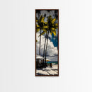 Tropical Paradise, Palm Tree Art, Coastal Decor, Beach House Painting, Vacation Vibes, Canvas Print, Living Room Wall Art, Boho Chic