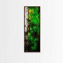Abstract Green Artwork, Black and Yellow Modern Art, Minimalist Texture Painting, Contemporary Wall Art, Office Decor, Canvas Print