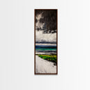 Stormy Ocean, Seascape Painting, Dark Moody Art, Canvas Print, Beach House Decor, Nautical Wall Art, Living Room Wall Decor