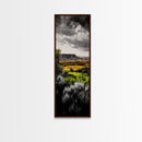 Autumn Fields, Dramatic Sky, Nature Landscape, Canvas Print, Scenic Wall Art, Rustic Home Decor, Warm Toned Painting, Living Room Art