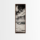 Ocean, Waves, Storm, Canvas Print, Coastal Wall Art, Beach House Decor, Dramatic Seascape, Minimalist Monochrome, Nautical Theme Artwork