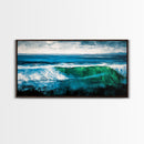 Ocean Wave, Sea Painting, Canvas Print, Coastal Wall Art, Beach Home Decor, Nautical Art, Large Wall Art, Bedroom Art, Modern Seascape
