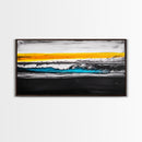 Ocean Waves, Coastal Wall Art, Seascape Painting, Beach House Decor, Nautical Home Art, Abstract Ocean Art, Framed Canvas Print
