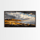 Canyon, Dramatic Sky, Southwest, Desert, Framed Canvas Print, Western Landscape Wall Art, Rustic Home Decor, Nature Painting, Fall Colors
