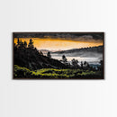 Mountain Sunset, Landscape Canvas Print, Nature Wall Art, Rustic Decor, Fall Artwork, Wilderness Painting, Living Room Wall Art