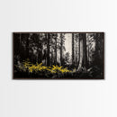 Redwood Forest, Nature Wall Art, Black and White Art, Framed Canvas Print, Rustic Home Decor, Cabin Wall Art, Minimalist Landscape