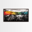 Abstract Expressionist Art, Dripping Paint Canvas, Minimalist Decor, Bold Contemporary Artwork, Modern Gallery Wall, Framed Canvas Print