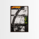 Geometric Patterns, Modern Abstract Art, Industrial Design, Black and Yellow, Unique Home Decor, Bold Style, Statement Artwork, Canvas Print