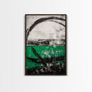 Abstract Horizon, Green and Black Art, Minimalist Canvas Print, Modern Office Decor, Bold Artwork, Statement Piece, Contemporary Home