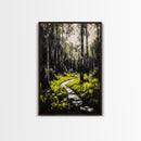 Forest, path, nature, light, Canvas Print, scenic landscape, peaceful art, living room wall art, nature lover gift, modern rustic home decor