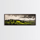 Rolling Hills, Green Landscape, Mountain View, Canvas Print, Nature Inspired Art, Living Room Wall Art, Scenic Home Decor, Rustic Art