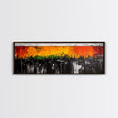 Fiery Abstract, Autumn Tones, Modern Expressionist, Framed Canvas Print, Fall Home Decor, Contemporary Art, Bold Wall Art, Statement Piece