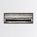 Ocean Waves, Black and White Photography, Coastal Art, Framed Canvas Print, Beach House Decor, Minimalist Seascape, Nautical Theme