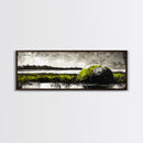 Abstract Hill, Nature Art, Landscape Painting, Contemporary Wall Decor, Framed Canvas Print, Office Wall Art, Earthy Tones, Minimalist Design