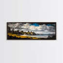 Dramatic Beach, Blue Sky, Coastal Landscape Art, Canvas Print, Modern Nature Decor, Living Room Artwork, Large Scenic Wall Art