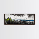 Dark Seascape, Moody Ocean, Coastal Wall Art, Framed Canvas Print, Nautical Decor, Modern Black and White, Ocean Horizon, Stormy Sky