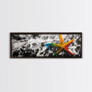 Starfish Abstract Painting, Coastal Beach Wall Art, Vibrant Ocean Decor, Tropical Statement Art, Modern Seascape Print, Framed Canvas Print