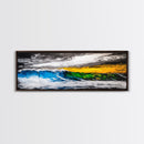 Blue, Green, Wave, Framed Canvas Print, Ocean Wall Art, Surfer Gift, Coastal Living Decor, Modern Abstract Seascape, Minimalist Art Piece