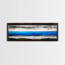 Wild Waves, Ocean Art Print, Coastal Home Decor, Abstract Seascape Painting, Nautical Living Room Art, Beach House Style, Framed Canvas Print
