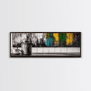 Coffee Time, Rustic Kitchen Wall Art, Abstract Cafe Print, Farmhouse Home Decor, Colorful Modern Painting, Cozy Home Vibes, Framed Canvas Print