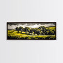 Forest Trees, Nature Landscape Art, Scenic Wall Decor, Earthy Tones Painting, Rustic Home Accent, Framed Canvas Print, Living Room