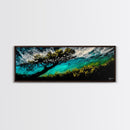 Abstract, Windy Tree, Coastal, Storm, Framed Canvas Print, Moody Wall Art, Large Wall Art, Nature Art, Modern Home Decor, Living Room Wall Art