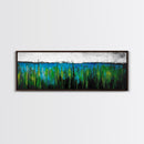 Ocean Grass, Coastal Wall Art, Blue Green Abstract, Framed Canvas Print, Beach House Decor, Serene Art, Minimalist Seascape, Tranquil Home Decor