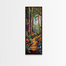 Jungle Path, Forest Walk, Tropical Garden Landscape Art, Lush Nature Wall Decor, Bedroom or Entryway Accent, Framed Canvas Print
