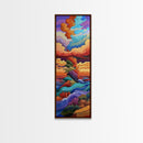 Tropical Cloud, Island, Nature - Canvas Print vibrant ocean decor, sunset wave art, island fantasy painting, bedroom wall art, boho style