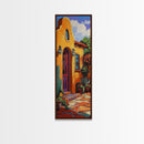 Adobe Home, Southwest Colors, Rustic Entryway Art, Framed Canvas Print, Mexican Style Decor, Boho Living Room Accent, Desert Home Art