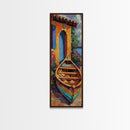 Docked Boat Flowers Villa, Framed Canvas Print, Mediterranean coastal home decor, bright rustic art, hallway wall art, summer lakehouse print