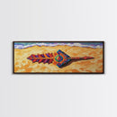 Tribal Arrow Symbol, Colorful Boho Style, Desert Beach Art, Canvas Print, Southwestern Decor, Eclectic Wall Accent