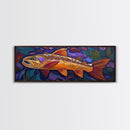 Golden Trout, Colorful Fish, Underwater Scene, Cabin Accent, Canvas Print, Fishing Lodge Decor, Rustic Nature Wall Art